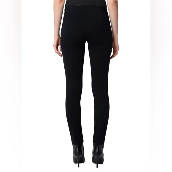 AKRIS PUNTO Fancy Leather Skinny Pants Size 6 BLACK - Picture 5 of 14